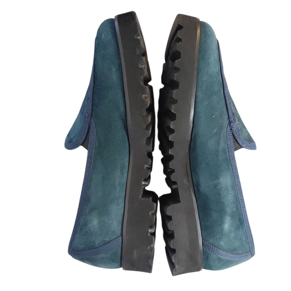 Ron White Solina Platform Lug Sole Green Loafer Flat Size 8.5 - Picture 2 of 13